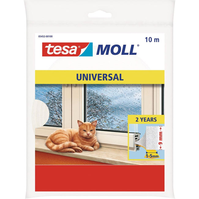 Tesa - Moll Universal Tour Strip, 10 m x 9 mm, blanc