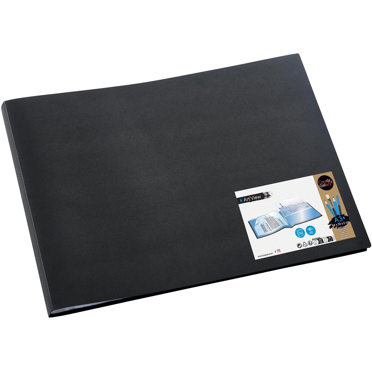 Viquel -   lbum Art'view, ft A3, 30 tassen, zwart