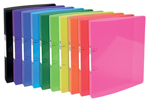 Exacompta - Ringordner Iderama, für ft A4, aus PP mit Softcover, 2 Ringe à 30 mm, farbig sortiert