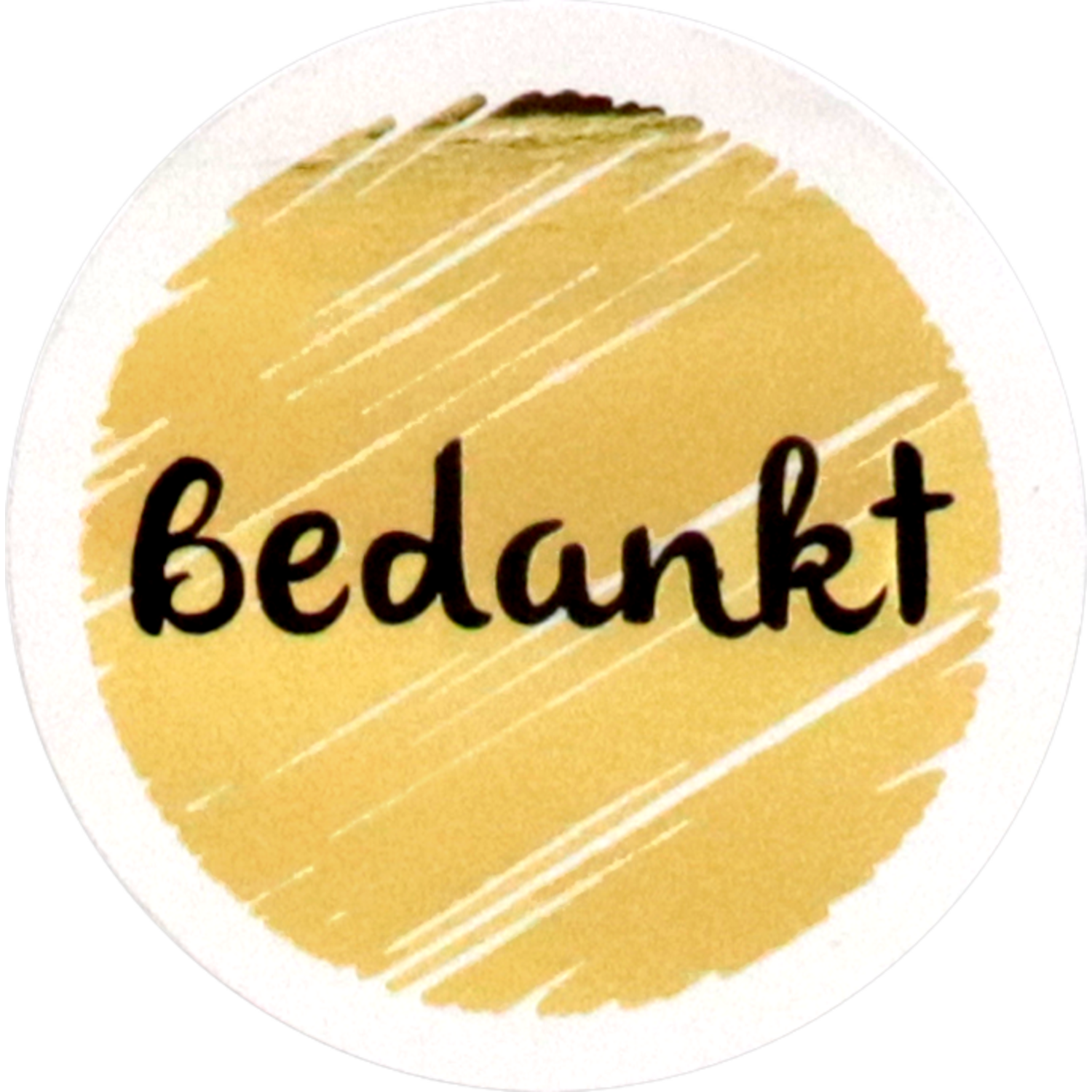 Klika - Label | paper | Thank you | permanent | ∅40mm | gold/white | roll of 500 pieces