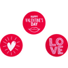 Klika -  Etiket | papier | Love Notes | ∅45mm | rood/wit | rol à 500 stuks