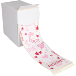 Klika - Sluitsticker | Happy Valentine’s Day | 200x60mm | papier + PP | roze/rood | rol à 100 stuks