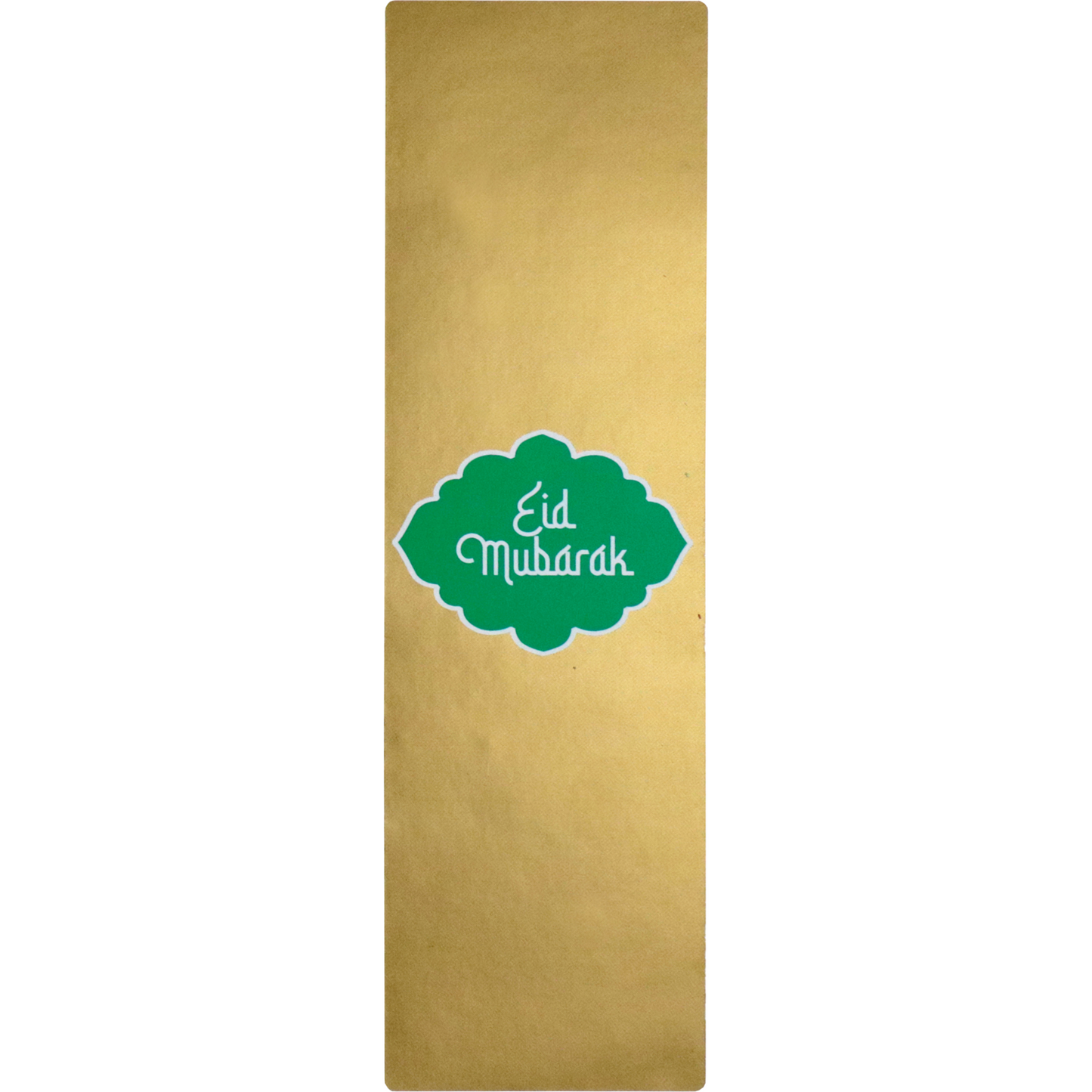 Klika - Étiquette | Étiquette d'expédition papier Eid Mubarak | 200x60mm | Vert / or / blanc Rouler à 100 pièces