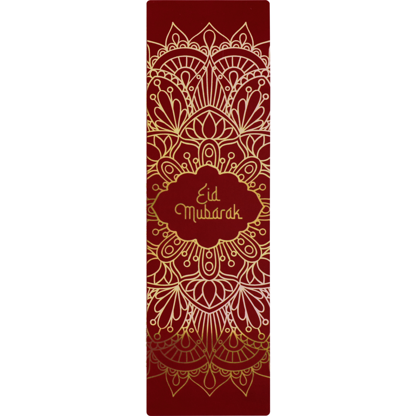 Klika - Etiket | Verzendetiket | papier | Eid Mubarak | 200x60mm | rood/goud | rol à 100 stuks