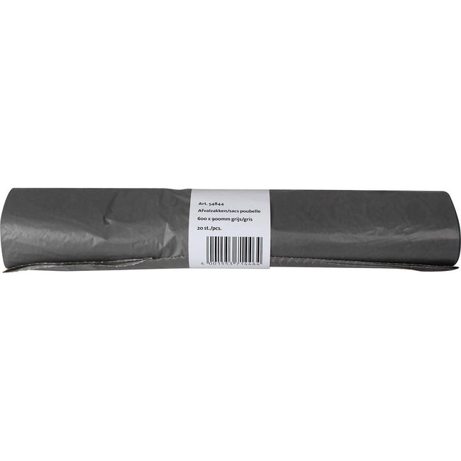 Klika - Müllsack 25 Mikron, ft 60 x 90 cm, 70 Liter, grau, Rolle à 20 Stück