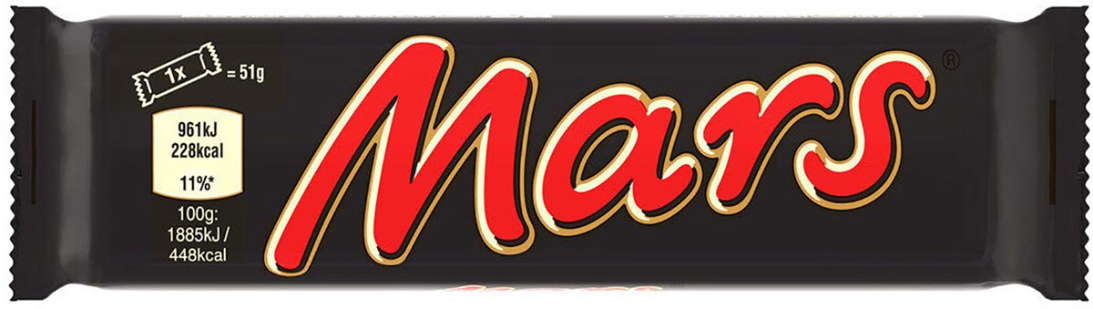 Mars - barre de chocolat, 51 g