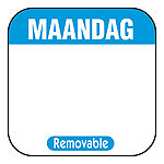 Klika - Dimensioni scrivibili dell'etichetta giornaliera. Etichetta 25x25mm 1000 pezzi LUNEDI