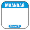 Daglabel beschrijfbaar afm. 25x25mm 1000 stuks etiket MAANDAG