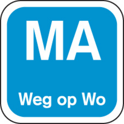 Klika -  Label | MA weg op | papier | afwasbaar | 19x19mm | blauw | rol à 1000 stuks
