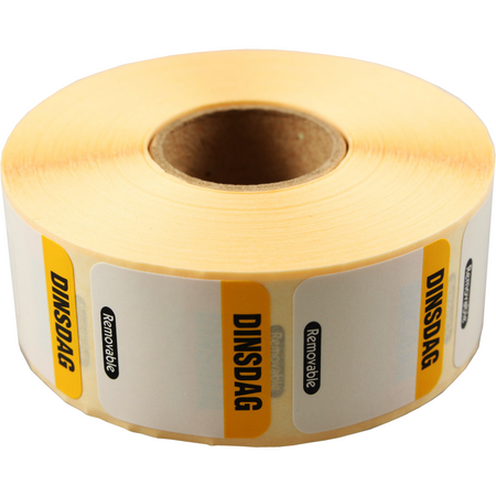 Klika -  Label | Daglabel di | papier | beschrijfbaar | 25x25mm | geel | rol à 1000 stuks
