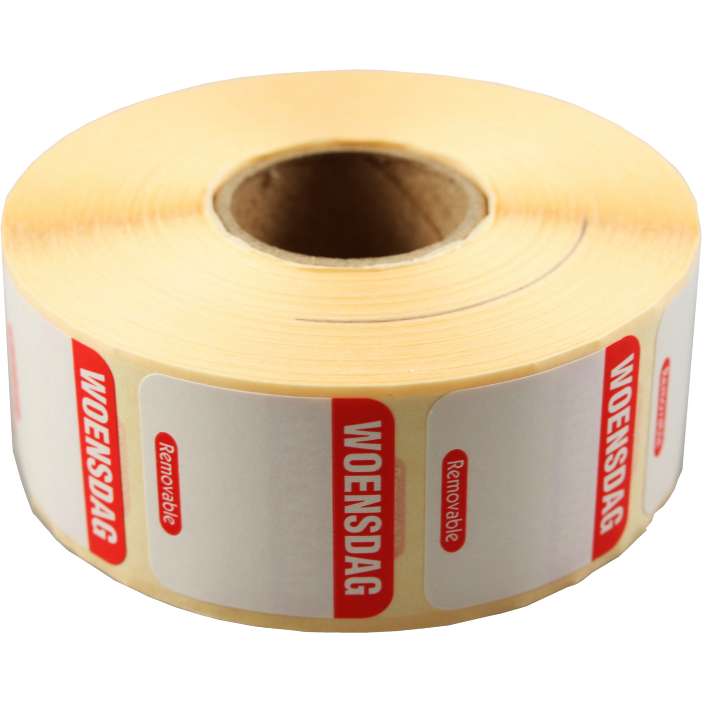 Klika - Label | Day label Wed | paper | writable | 25x25mm | red | roll of 1000 pieces
