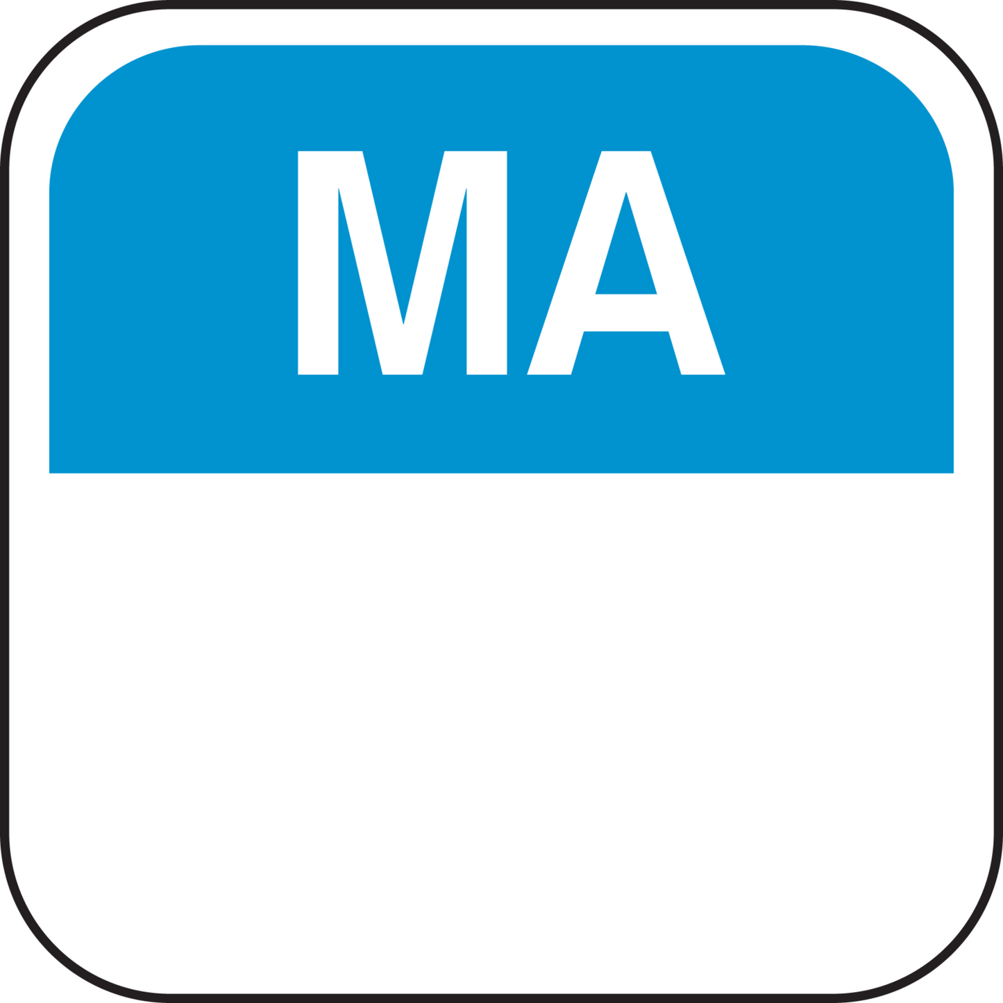 Klika - Label | Day label Mon | paper | 19x19mm | blue