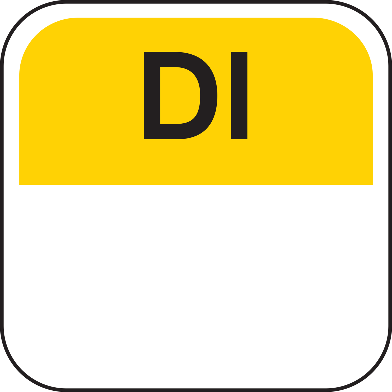 Klika -  Label | Daglabel di | papier | 19x19mm | geel