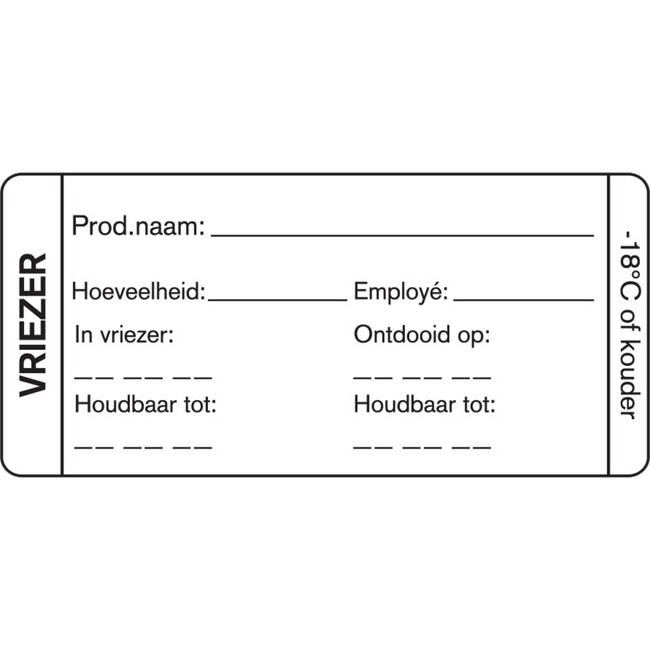 Klika - Label | Papier 35x75mm | Weiß | Rollen Sie bei 500 Teilen