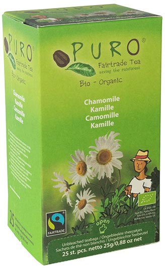 Puro -   Bio thee Kamille, fairtrade, pak van 25 zakjes