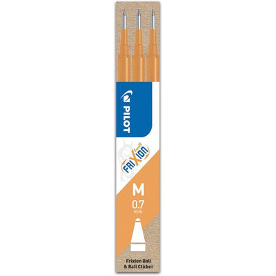 Pilot - Recharge stylo roller friXion medium abricot orange lot de 3 pièces