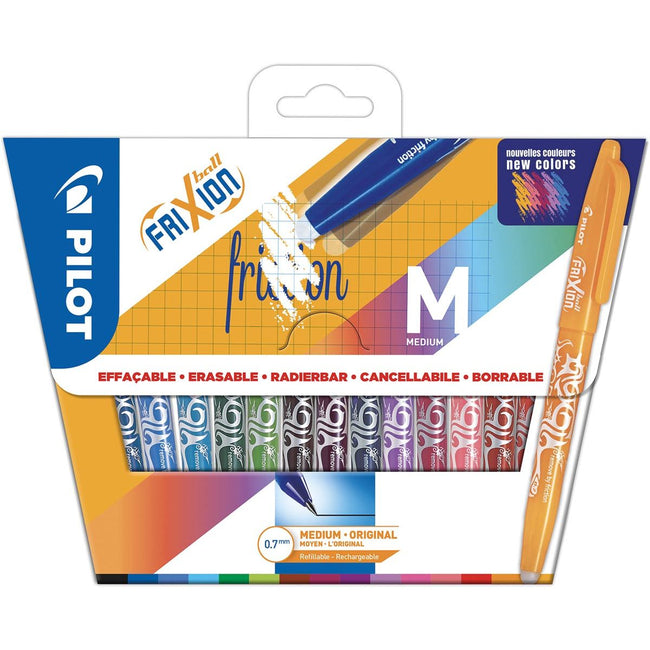 Pilot - rodillo Frixion Ball, blister de 15 piezas en colores surtidos