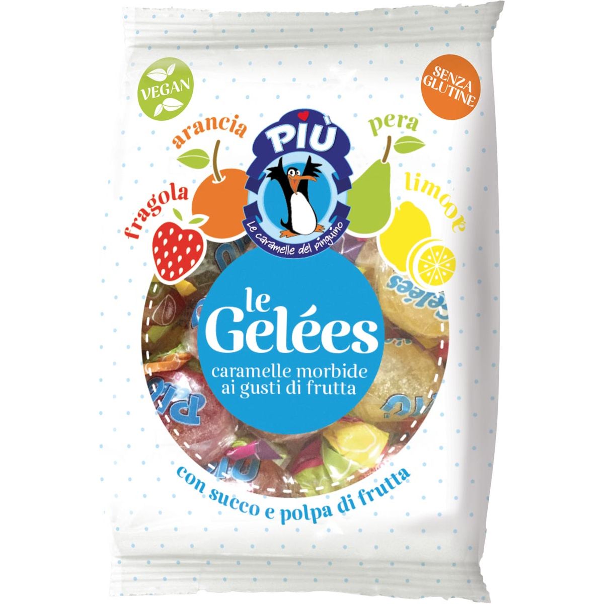 Piu - Piu Jelly Frucht Süßigkeiten, 1 kg Tasche