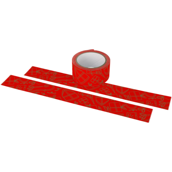 Tape papier 50mmx50mtr rood met goud Mieterse Mijters