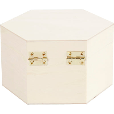 Creotime - Box Creativ Company hexagon 12x7cm plywood