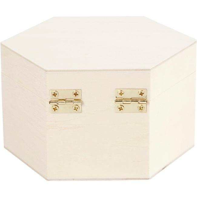 Creotime - Box Creativ Company hexagon 12x7cm plywood