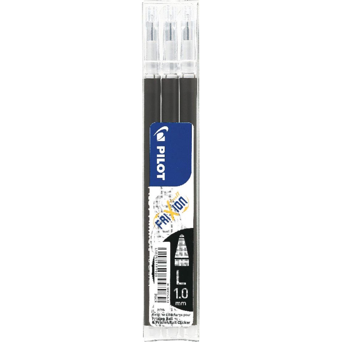 Pilot - ricarica per penna a sfera FriXion Ball/Clicker, nera, scatola da 3 pezzi