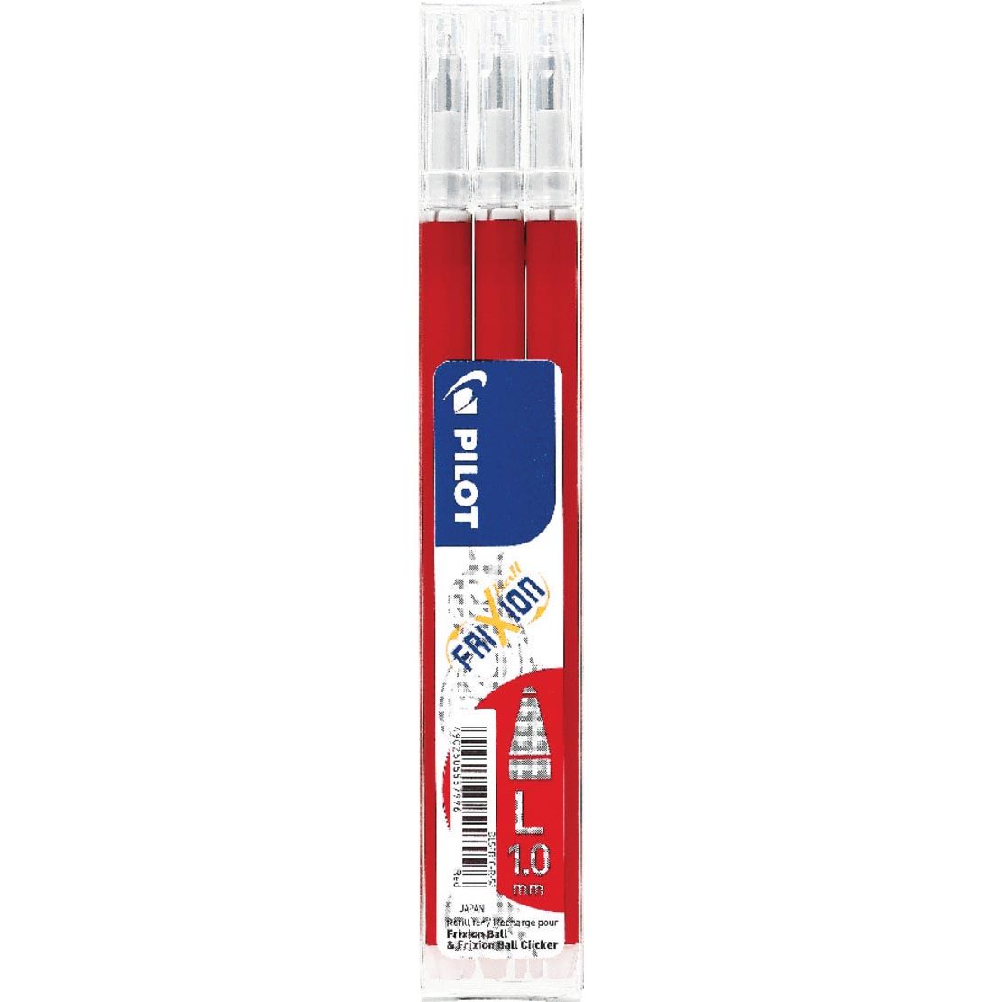 Pilot - ricarica per penna a sfera FriXion Ball/Clicker, rosso, scatola da 3 pezzi
