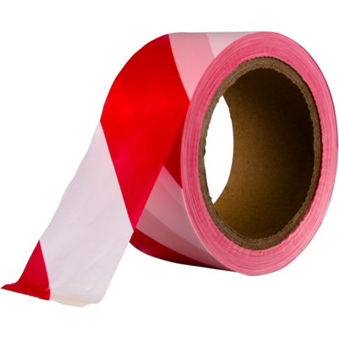 HPX - Afzetlint | LDPE | 50mm | 100m | wit/rood