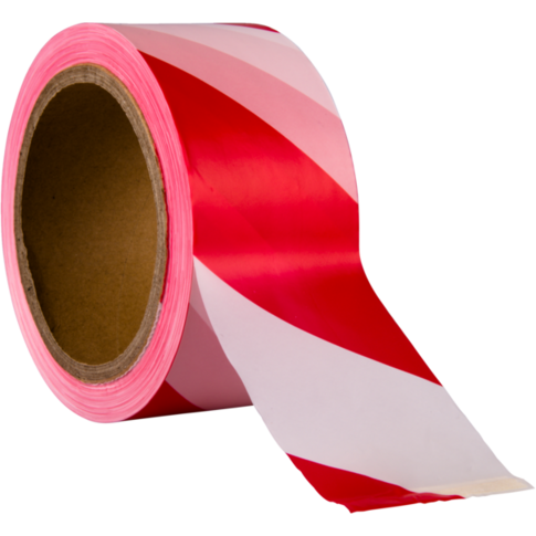 HPX - Afzetlint | LDPE | 50mm | 100m | wit/rood