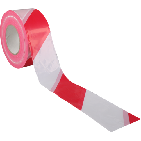 HPX - Afzetlint | LDPE | 70mm | 500m | wit/rood