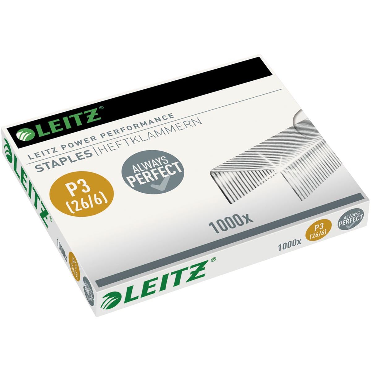 Leitz - Staples 26/6, Schachtel mit 1000 Heftklammern