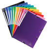 Exacompta - carpeta elasto 10 colores surtidos: negro, azul oscuro, celeste, turquesa, verde, amarillo, o...