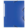 Exacompta - Carpeta elasto A4, fabricada en PP, 3 solapas y elástico azul