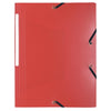 Exacompta - Carpeta elasto A4, fabricada en PP, 3 solapas y elástico rojo