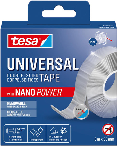 Tesa - Ruban adhésif nano power double face 30mmx3m