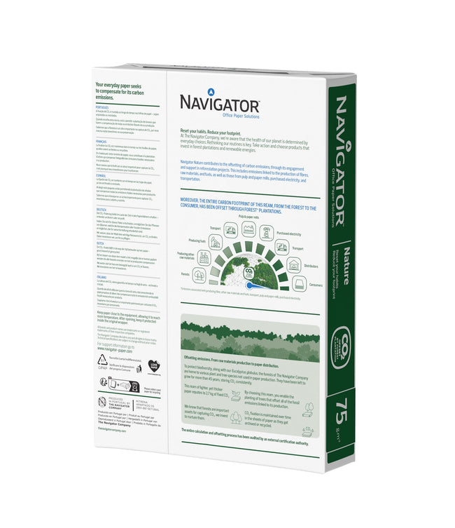 Navigator -  Kopieerpapier  nature a4 75gr wit 500 vel | 5 stuks