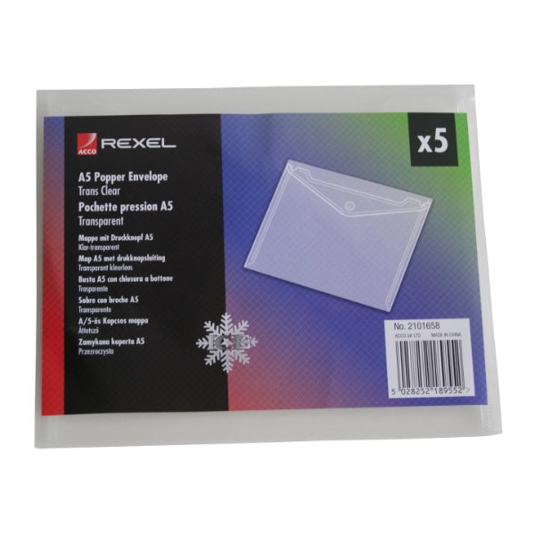 Rexel -  ICE Documentenvelop A5 Transparant (5)
