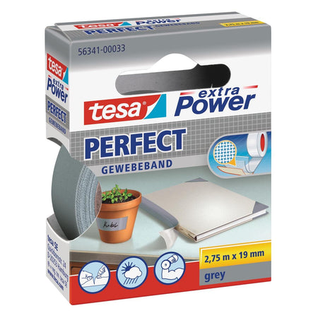 Tesa - extra Power Perfect, pies 19 mm x 2,75 m, gris
