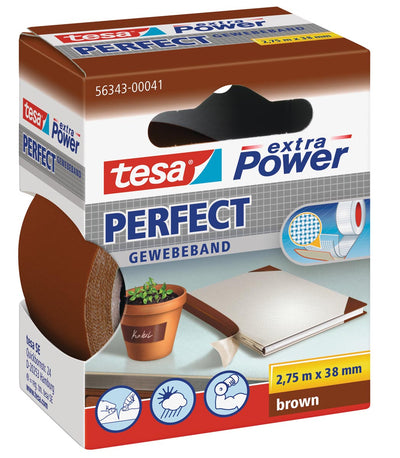 Tesa - extra Power Perfect, ft 38 mm x 2.75 m, brown