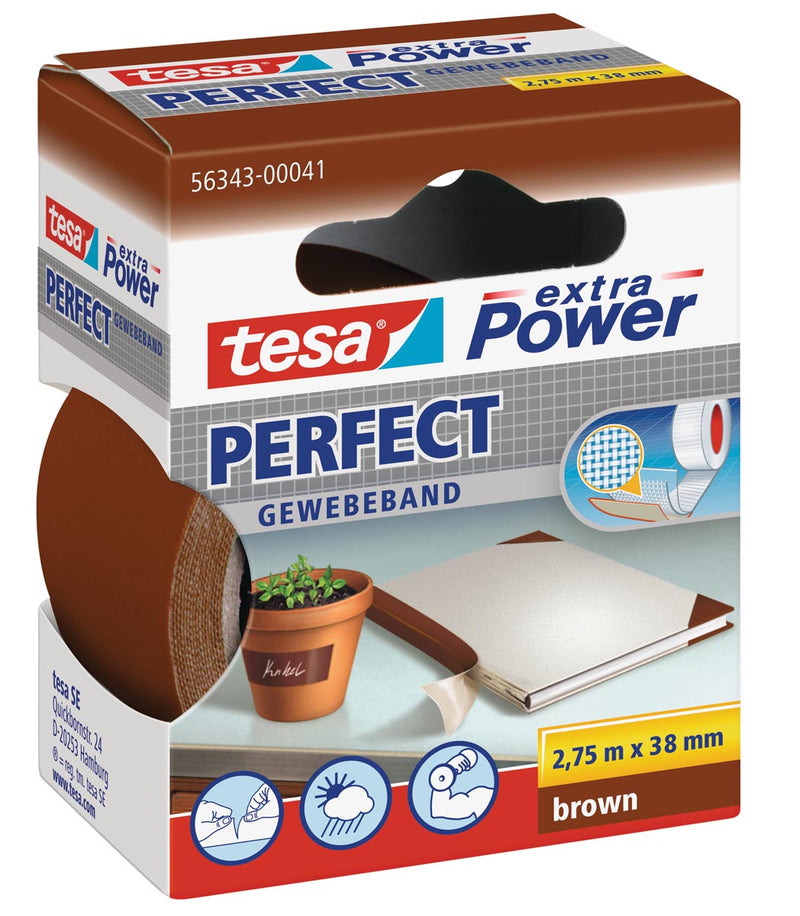 Tesa - extra Power Perfect, ft 38 mm x 2.75 m, brown