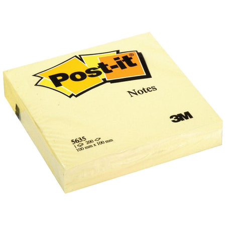 Post-it - Notes ft 101 x 101 mm, jaune, bloc de 200 feuilles