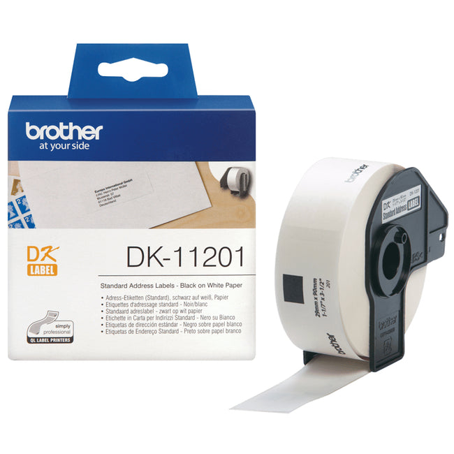 Brother - Etichetta DK-11201 indirizzamento 29x90mm 1 rotolo da 400 pezzi bianco