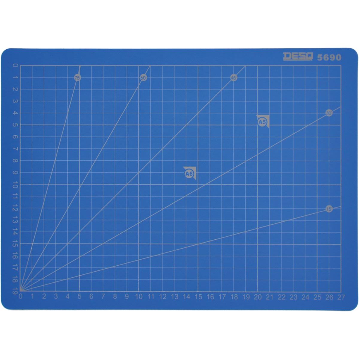Desq - Tappetino da taglio professionale, 5 strati, blu, ft 22 x 30 cm