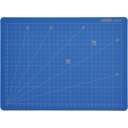Desq - Tapis de découpe professionnel, 5 couches, bleu, ft 22 x 30 cm