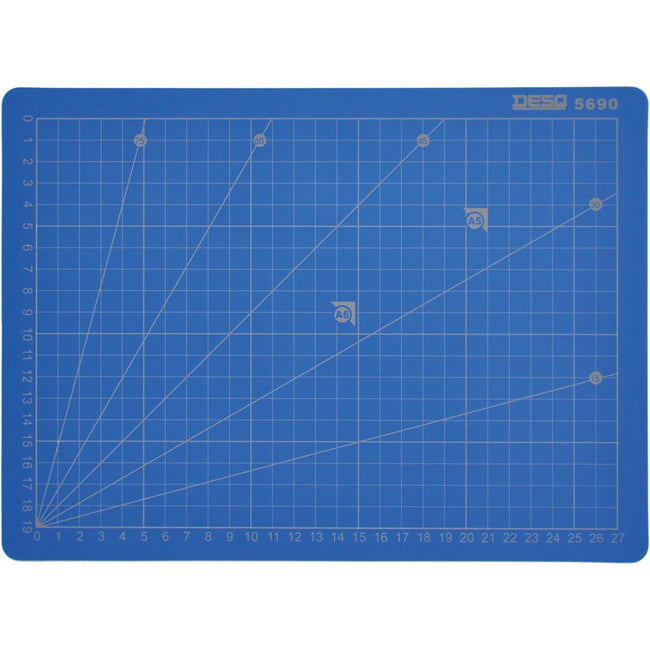 Desq - Professionelle Schneidematte, 5-lagig, blau, ft 22 x 30 cm