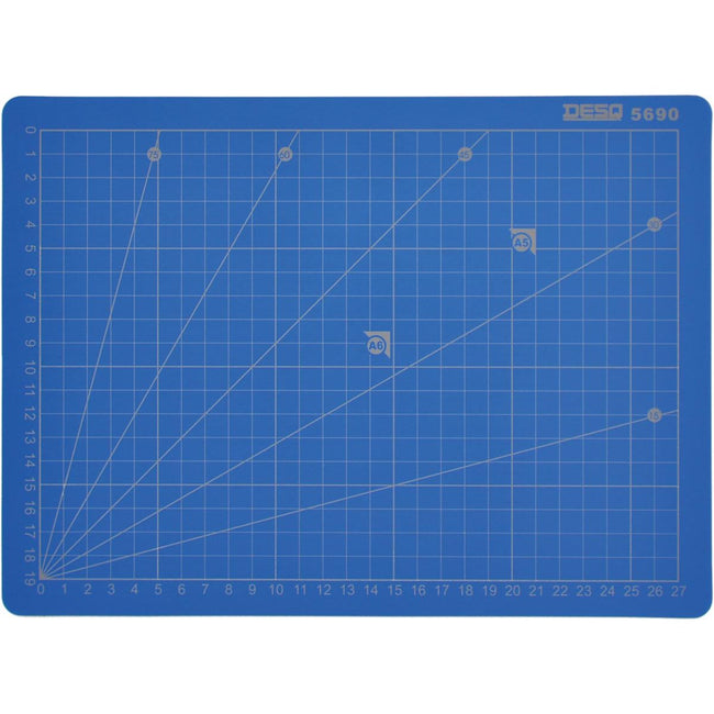 DESQ - Professionelle Schneidematte, 5 -Layer, Blau, ft 22 x 30 cm