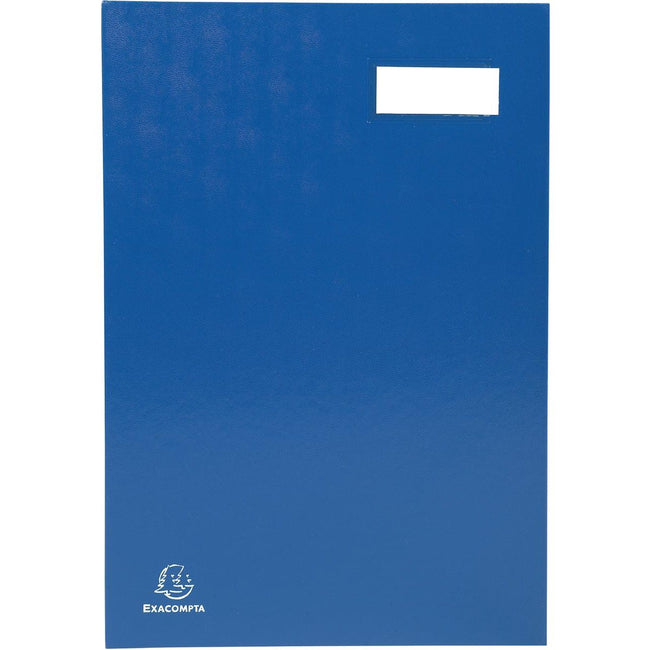 Exacompta -  handtekenmap voor ft 24 x 35 cm, uit karton overdekt met pvc, 20 indelingen, blauw