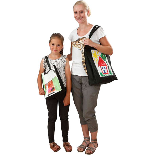 Creativ Company -  Tas crea comp 42x34x12cm plastic voorkant zwart | 20 stuks