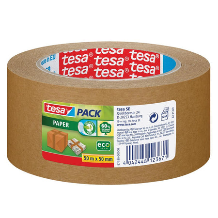 Tesa -  verpakkingsplakband Paper, ft 50 mm x 50 m, papier, bruin