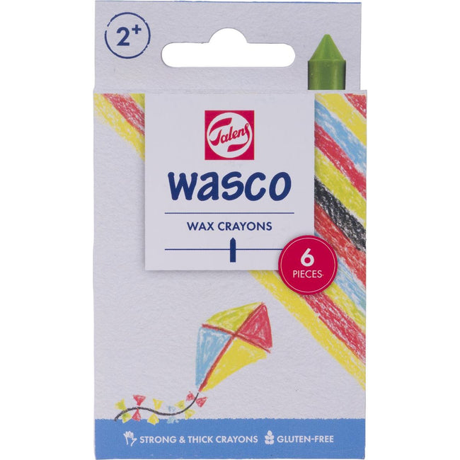 Talens -  waskrijt Wasco, doos met 6 stuks